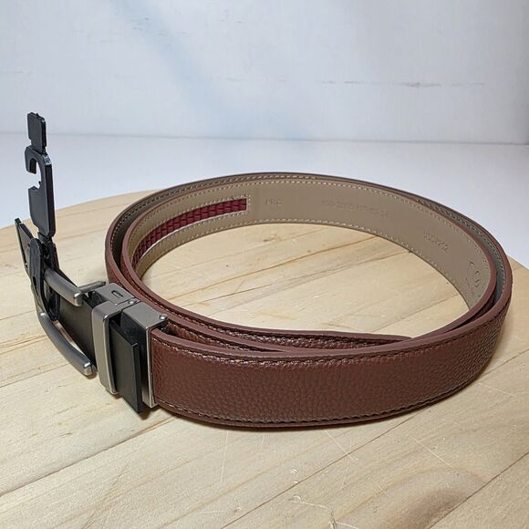 Nexbelt Neubelt Vegan Leather Golf Ratchet Belt - Pebble Grain Cognac NWT - Picture 2 of 12